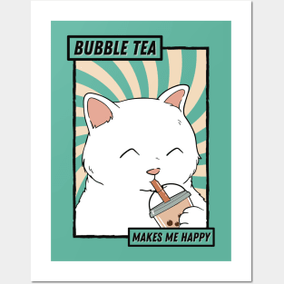 Bubble Tea Makes Me Happy Posters and Art